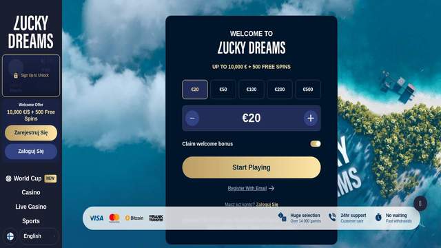 LuckyDreams casino screenshot