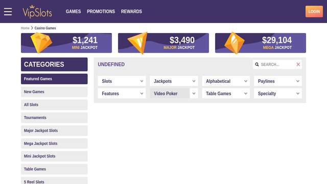 VipSlots casino screenshot
